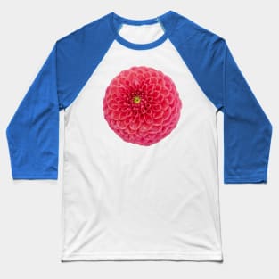 Red Dahlia Flower Baseball T-Shirt